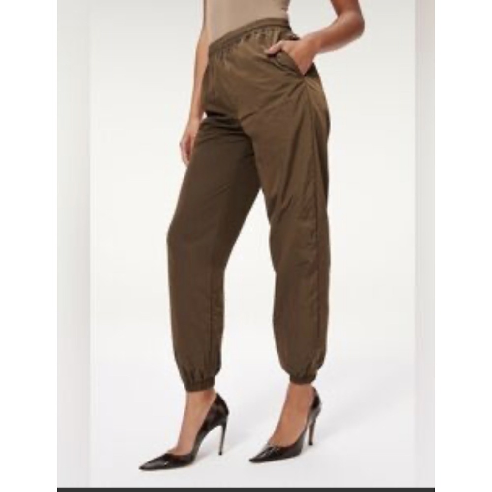 Good American Good Waist Jogger Size 1 S Brown Mocha Sweatpants GP0213M